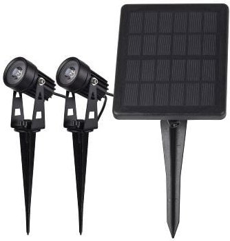 Led Solarstrahler 2er Set, Warmweiß, IP65 - Chilitec