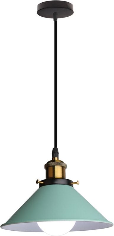 Thumbnail - Pendelleuchte Vintage Kronleuchter mit Ø22cm Metall Lampenschirm Hängelampe Edison Art Lampe für Esszimmer Wohnzimmer Re...