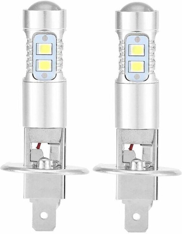 ZVD - Ampoules de phares, 2x H1 6000K Ultra White 100W Kit d'ampoules de phares à led pour feux de croisement