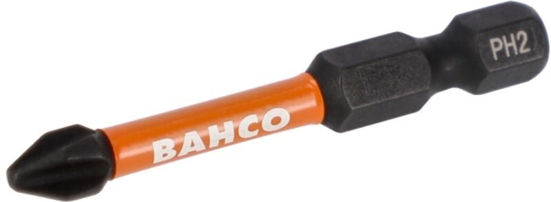 Bahco 1/4 Torsion Bits für Phillips Schrauben PH2 50 mm - 10 Stk. pro Blisterpackung