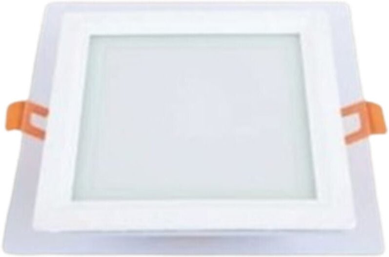 Trade Shop Traesio - Trade Shop - led pannel incasso luce 3000K-6500K 12W quadrato AM-CS-12 mit bord transparent 00687 -