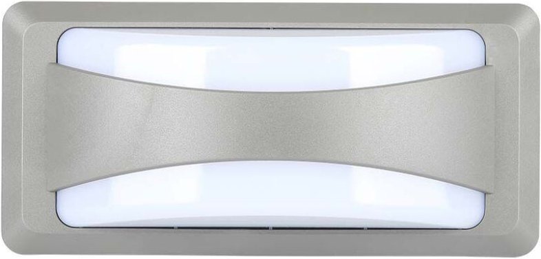 Led Rechteckige Wandleuchte 12W Farbe Grau 3000K IP65 - V-tac