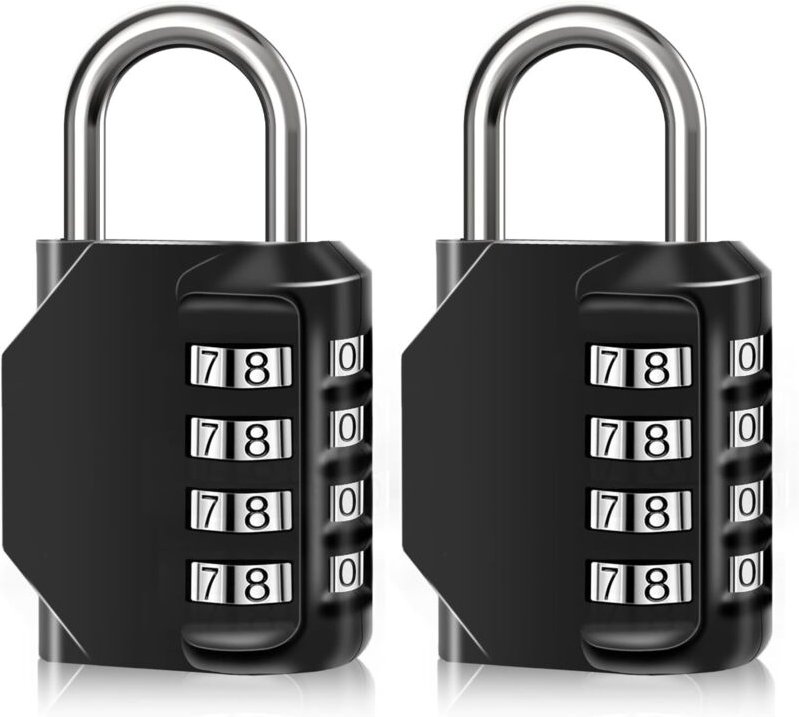 4-stelliges, wasserdichtes Zahlenschloss aus Zinklegierung für Türen, Werkzeugkästen, Schulen, Fitnessstudios, Zäune, Ha...