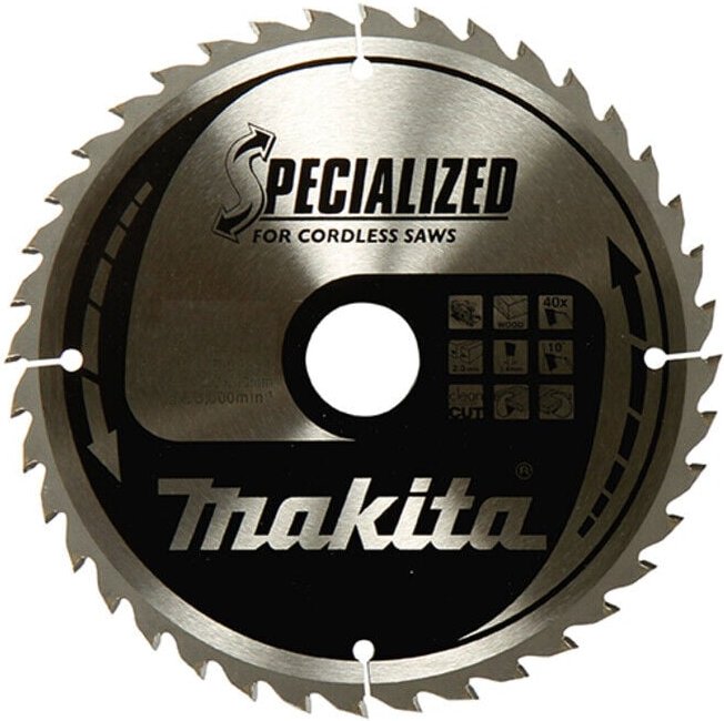 Sägeblatt specialized 190x30x24Z, Zahnwinkel 20°, 2,0 mm - Makita
