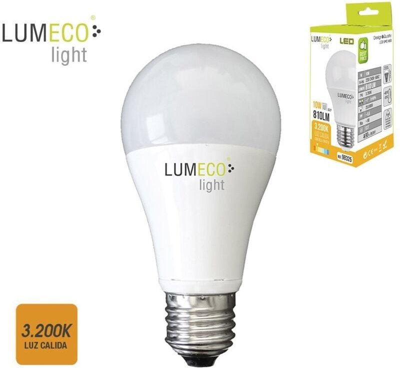 EDM - Standard LED-Glühbirne E27 10 w 932 lm 3200 k warmes Licht Ø6 x 10,8 cm