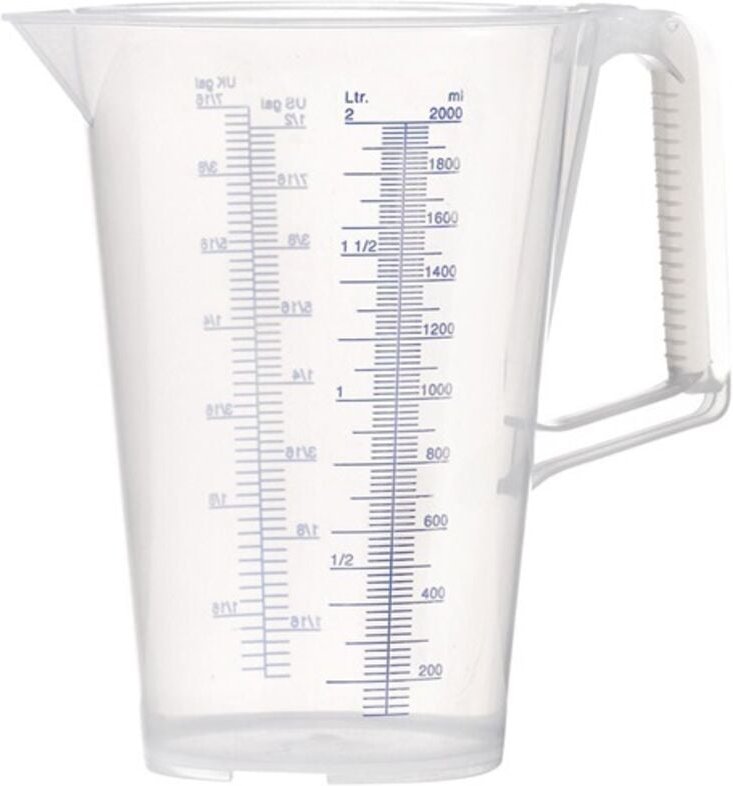 Pressol - Messbecher 2 l blau bedruckte Skala Polypropylen