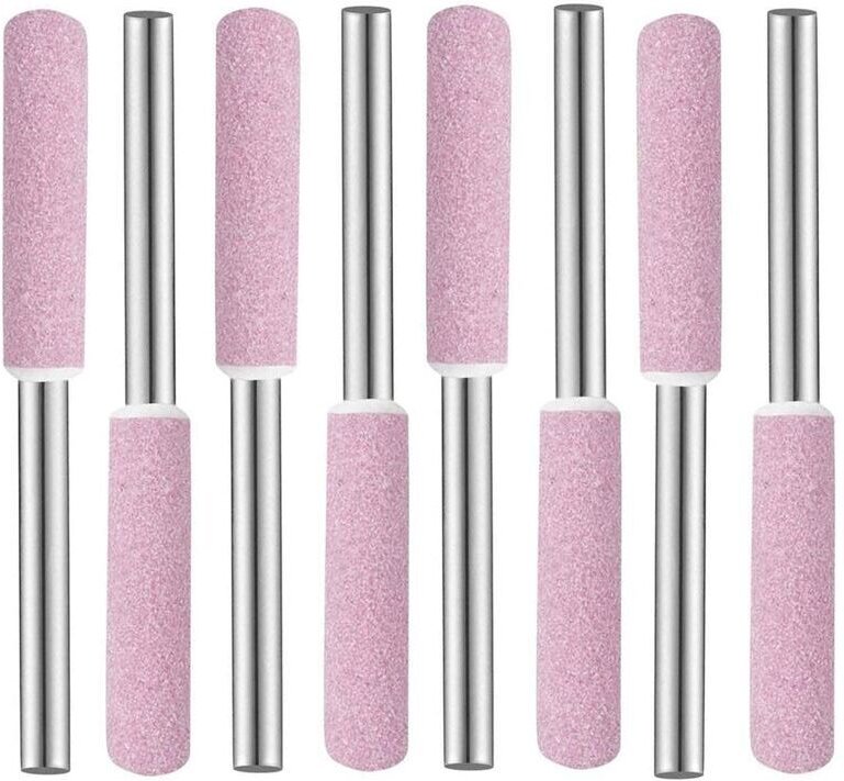 Schleif- und Polierkopf, 8 Schleifsteine, montierte Schleifscheibe, Schleifstange, Kettensägenschärfer, 4-mm-Diamant-Ket...