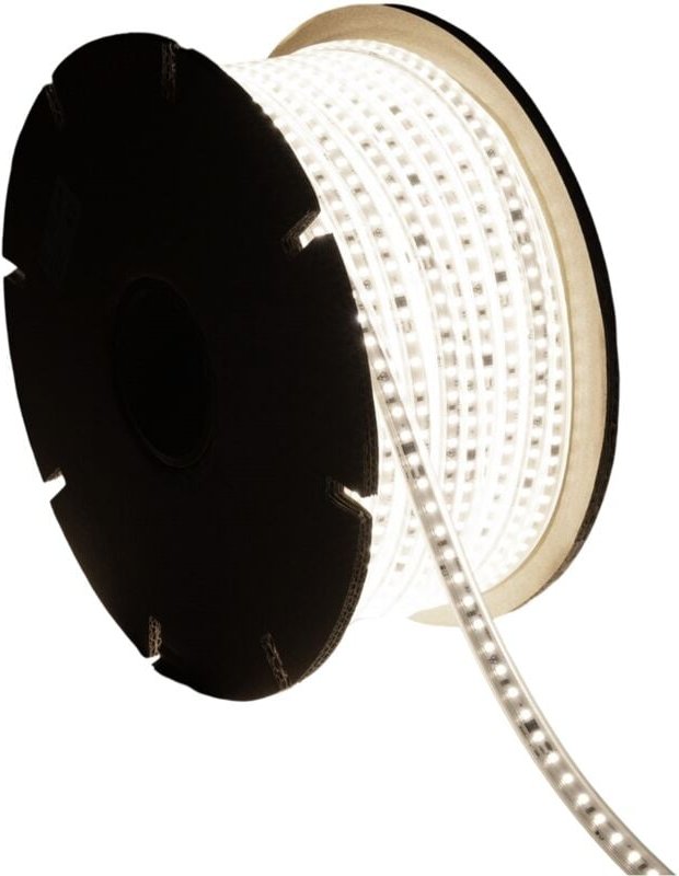 LED-Streifenrolle Dimmbar 220V smd Selbstgleichrichtend 120 LED/m 50m 10W/m 1000lm/m Breite 12mm Schnitt 10cm IP65 6000K...