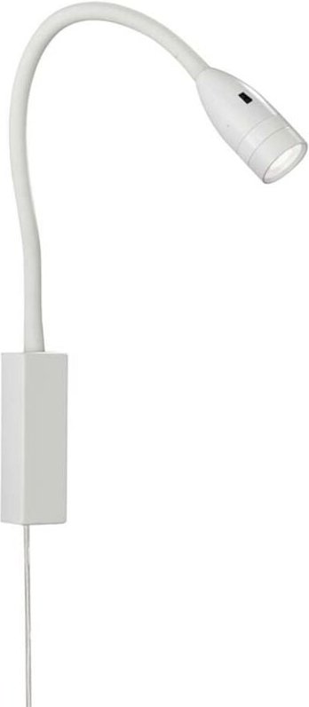 Fischer - led Schwanenhals Leseleuchte sten Weiß dimmbar, Breite 4cm