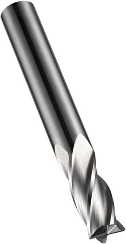 Schaftfräser S904 D.7mm Gesamt-L.63mm Schneiden-L.19mm hm Blank 30Grad Z.4