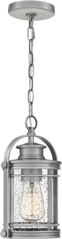 Quoizel Booker Outdoor-Pendel-Deckenleuchte Industrielles Aluminium, IP44 - Elstead