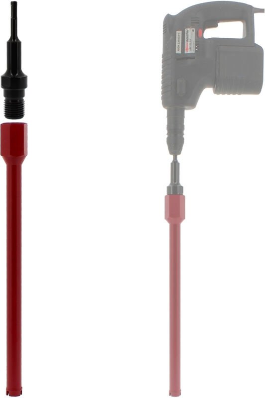 Gt Market - Diamantbohrkrone ø 27 mm mit Adapter für Bohrmaschine und SDS-plus-Bohrhammer