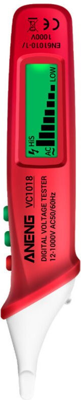 VC1018 Tester di tensione digitale senza contatto, display LCD, 12V-1000V, multifunzionale, rilevatore AC/DC, test di co...