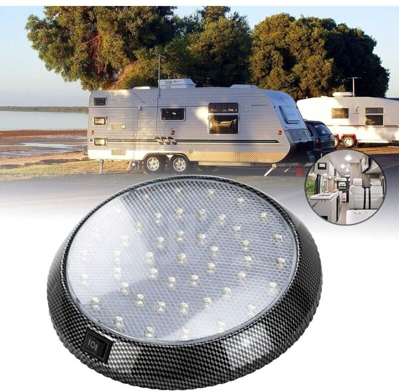 Wohnmobil-Innenbeleuchtung, 12-V-LED-Kuppeldach-Deckenleuchte, Wohnwagen-Innenbeleuchtung mit EIN/AUS-Schalter, 46 LED-I...