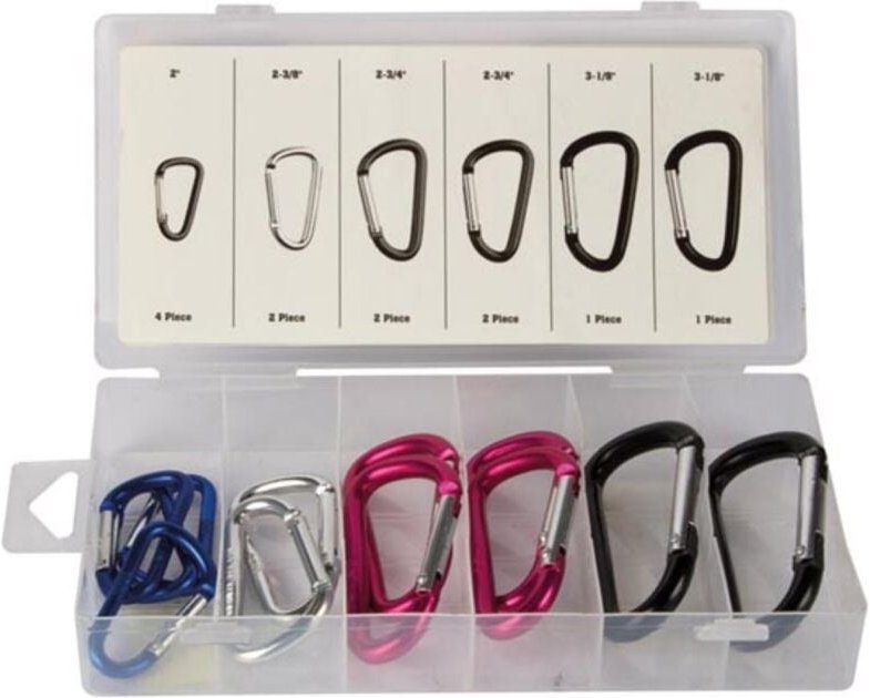 Thumbnail - Karabiner-Set, Aluminium,12-tlg