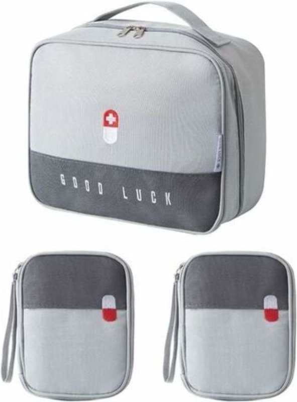 3-teilige Medikamentenaufbewahrungstasche, tragbares Erste-Hilfe-Set, Sanitätsbox, leeres Erste-Hilfe-Set, wasserdichte ...