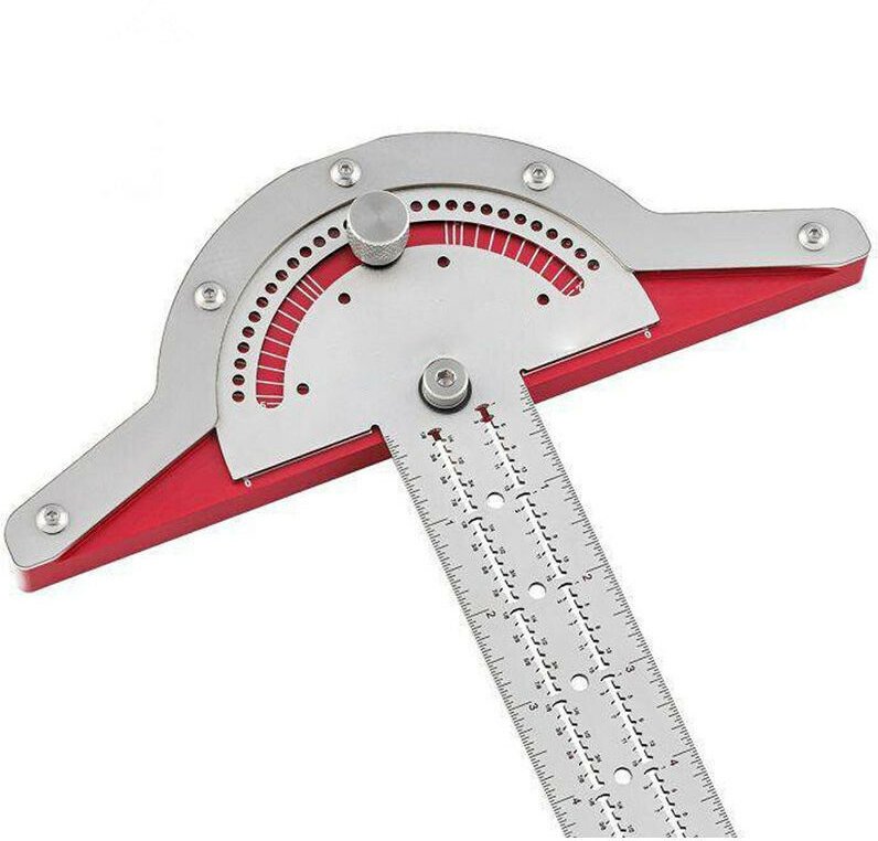 Ahlsen - 38,1 cm (15 Zoll) Tischler-Kantenlineal aus Edelstahl, Winkelmesser, Tischler-Winkelmesser-Werkzeug, zweiarmige...