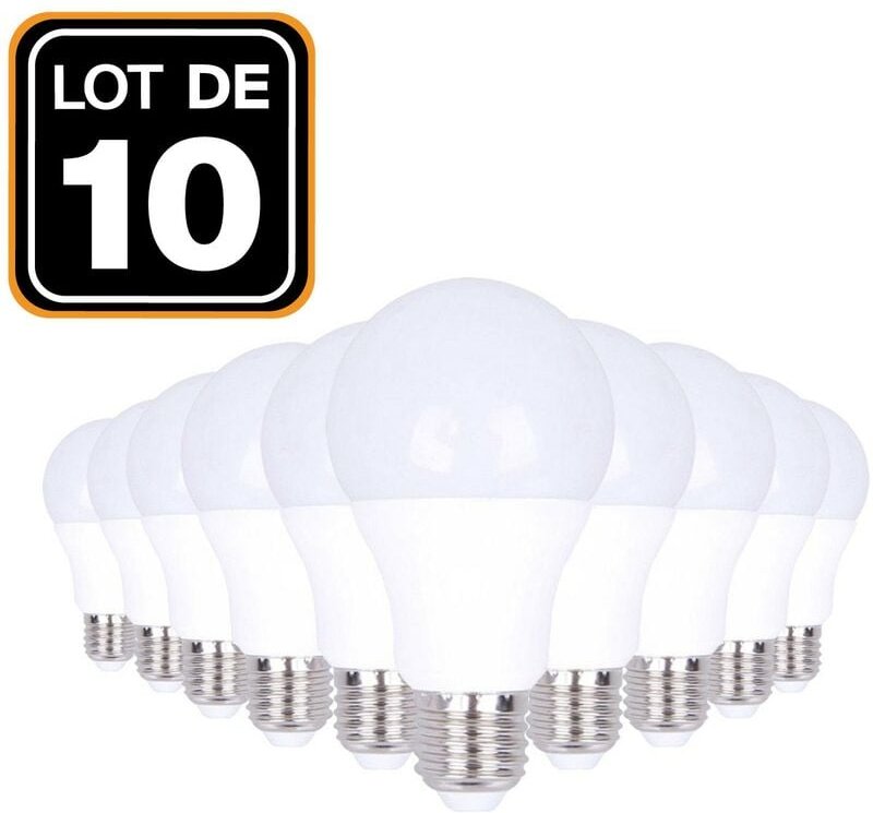 Europalamp - 10 LED-Glühbirnen E27 20W 4500K Neutralweiß Hohe Helligkeit