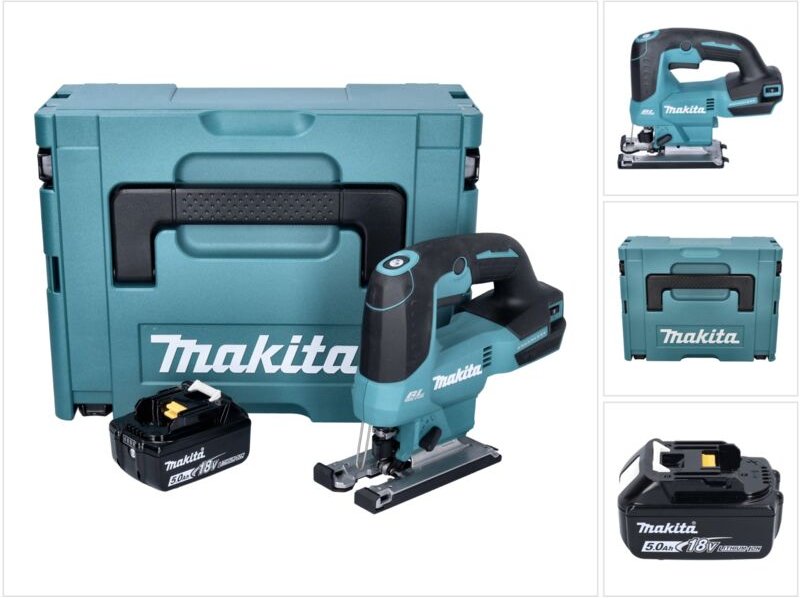 Thumbnail - Djv 184 T1J Akku Pendelhub Stichsäge 18 v Brushless + 1x Akku 5,0 Ah + Makpac - ohne Ladegerät - Makita