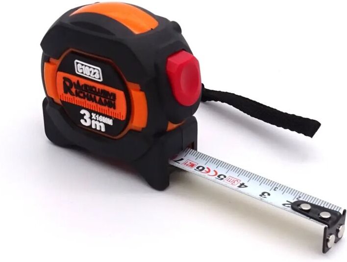 Rollbandmaß 3m/16mm Trampen doppelseitig geteilt C1023