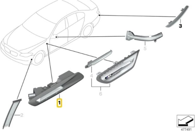 Auto Seite Marker Licht 63137154169 63137154170 für 5 Serie F10 F11 F18 2011-2013 Zusatz Blinker Lampen