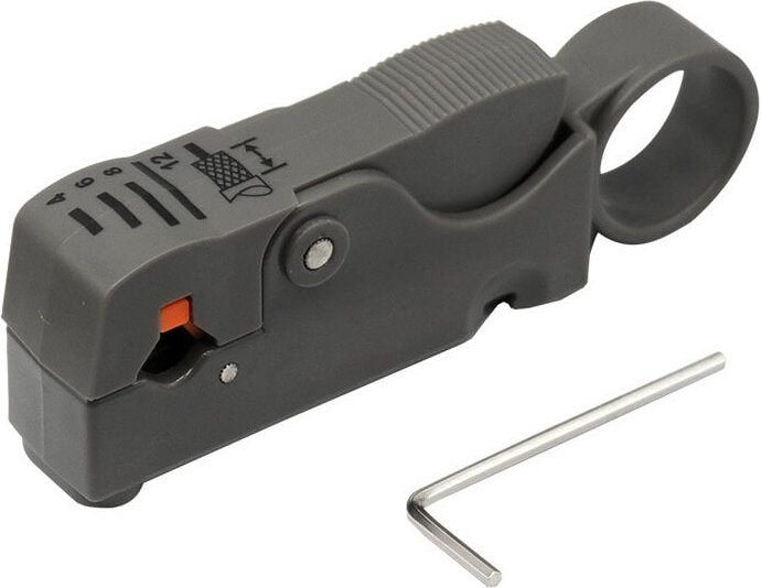 Lntyq - 1-teiliges rotierendes Koaxialkabel-Abisolierwerkzeug. Koaxialkabel-Abisolierwerkzeug für RG6, RG59/62 und RG58