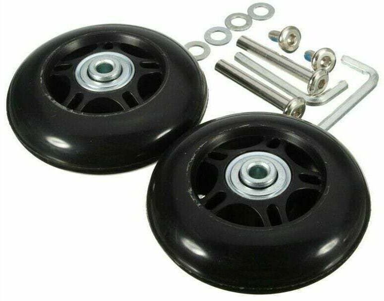 Set mit 2 Ersatz-Kofferrollen – Durchmesser 40 mm – Breite 18 mm – Robustes, einteiliges Gehäuse – Leise und universell ...