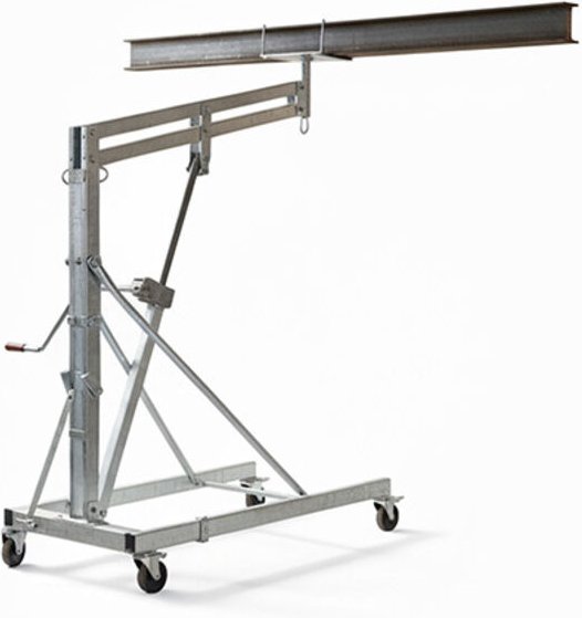 Hochhubwagen Balkenheber mit Zahnstange - Tragfähigkeit 600kg - Hubhöhe 1110 bis 2700 mm - 12373