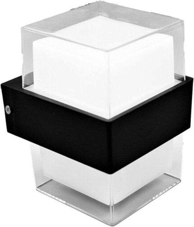 Fabrilamp - Wandleuchte außen 8w 3000k tucan schwarz ip44 500lm 13,3x9,5x10,5 cm