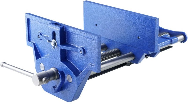 Mophorn - vevor Schraubstock für Holzarbeiten 110mm Spanntiefe 335mm Öffnungsbreite Parallelschraubstock aus Gusseisen p...