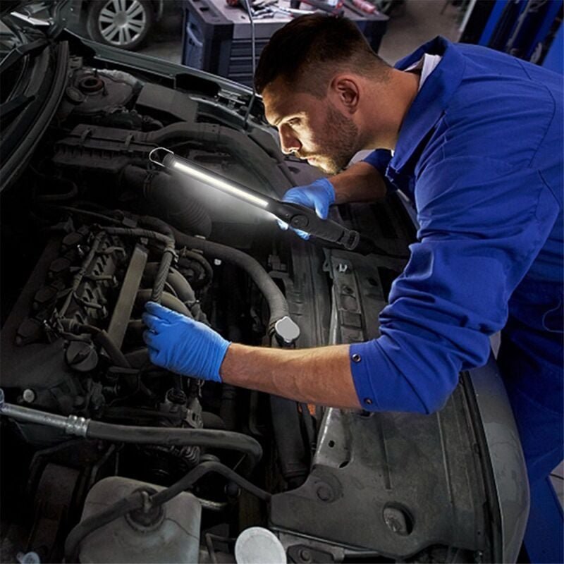 4PCS COB Tragbare LED-Arbeitsleuchten Schnurlose magnetische Lampeninspektion für Autoreparatur Home Garage Notfall