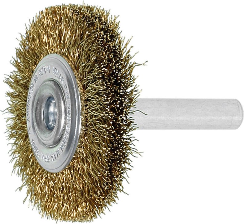 Thumbnail - Lessmann Schaft-Rundbürste Stahldraht, vermessingt 0,25 mm, Bürsten-⌀xBesatzbreite: 70X10 mm
