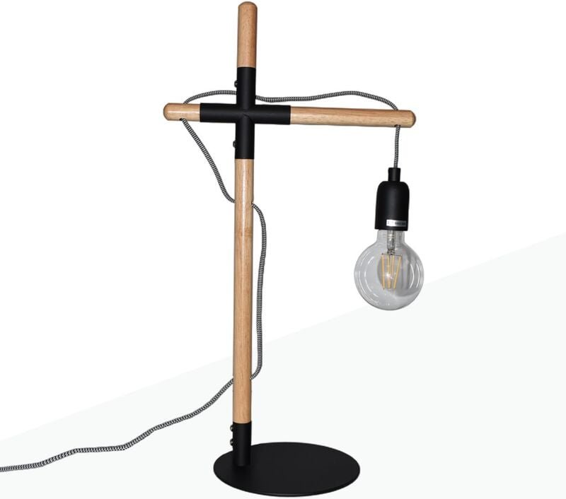 Barcelona Led - Tischleuchte aus Naturholz 'natural wood'.