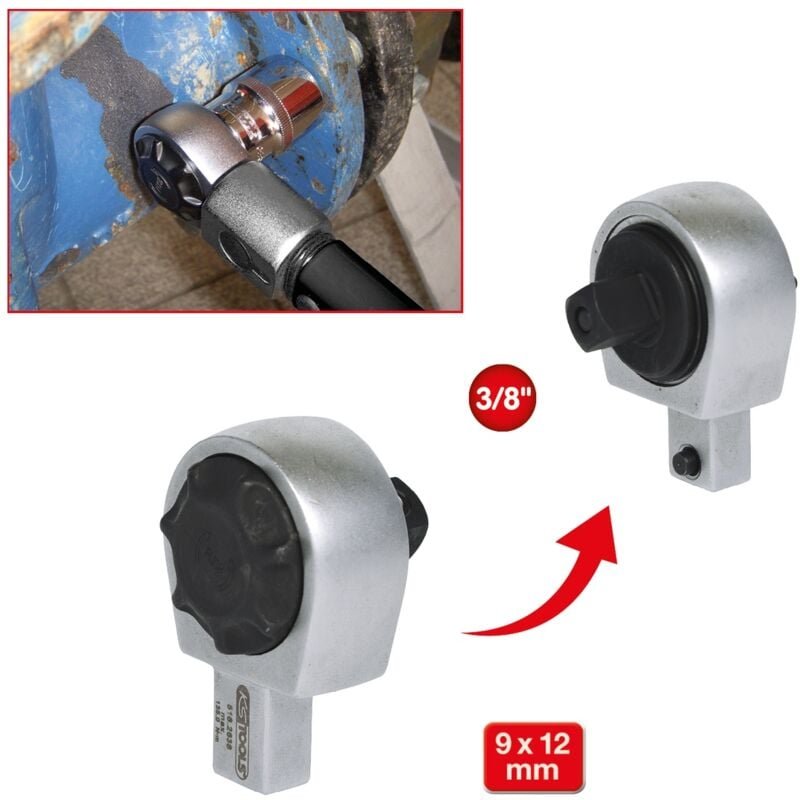 Ks Tools 9x12mm Einsteck-Umschaltknarre, 3/8' - 516.2638