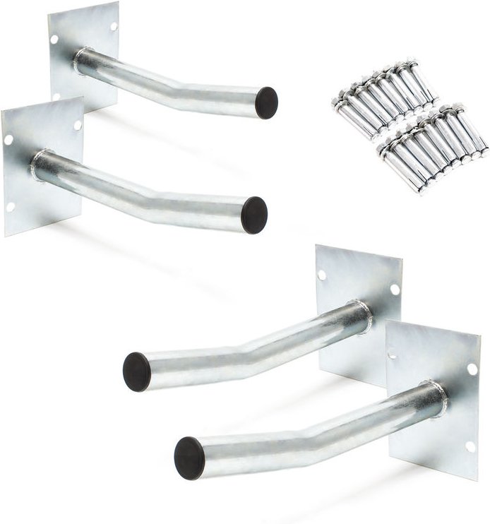 Wiltec - 4x Autoreifen Wandhalter – 350 x 130 x 170 mm – aus Stahl – max. Traglast 50 kg je Halter – Reifenhalter Reifen...