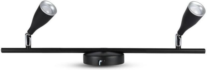 Schwarze LED-Wandleuchten mit Doppelkopf - IP20 - 9W - 720 Lumen - 3000K