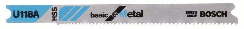 Bosch - 3x Stichsägeblatt u 118 a Basic for Metal - 2608631511