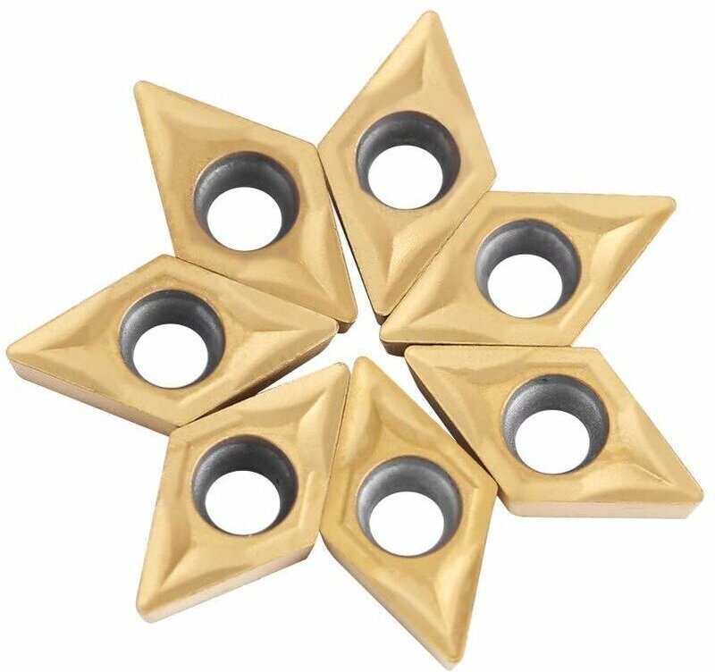 Gabrielle - CNC-Hartmetallspitzen-Einsätze, 10 Stück, Vollhartmetall-Dreheinsatz, Schneidmesser, Drehwerkzeug DCMT070204...