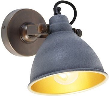 Industrielle Wandleuchte Kupfer mit Beton verstellbar - Liko