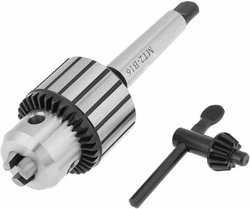MT2-B16 1-13 mm Bohrfutter, Hartmetall-Bohrfutter 13 cm² Kegelbohrfutterschlüssel Zahnradschlüssel Bohrfutter mit Spinde...