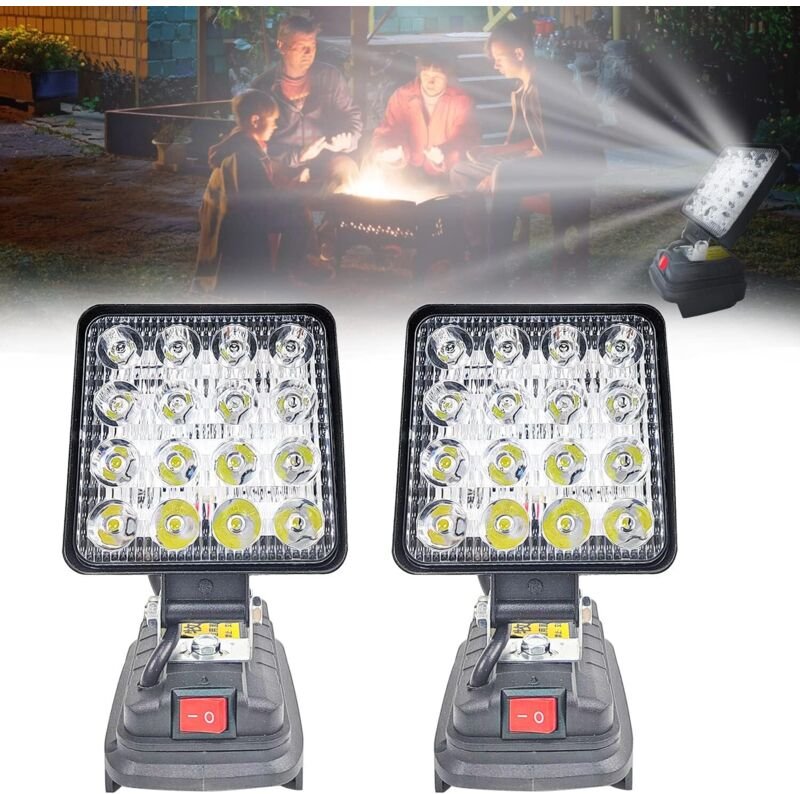 Coocheer - Adp05 Power Source Battery Adapter Arbeitslichtkonverter für Makita 14,4 v & 18 v Akku mit einem Paar USB-Tel...