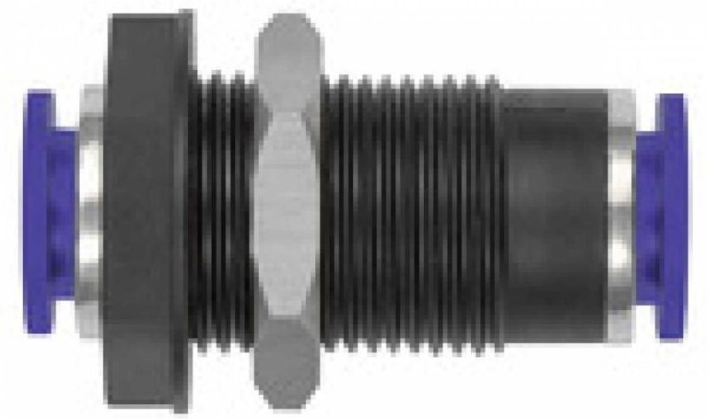 Riegler - Gerade Schott-Steckverbindung »Blaue Serie «, M16x1,5, Schl.-Ø 8