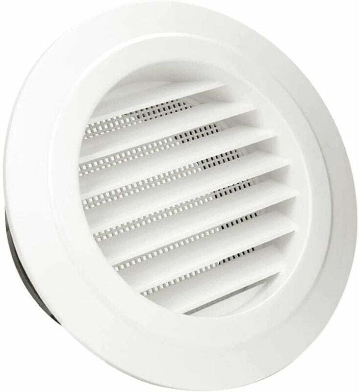 Ulisem - Lüftungsauslass, 4' abs rundes Lüftungsgitter mit Insektenschutzgitter für Kanäle, Lüftungsauslass mit Schutzgi...