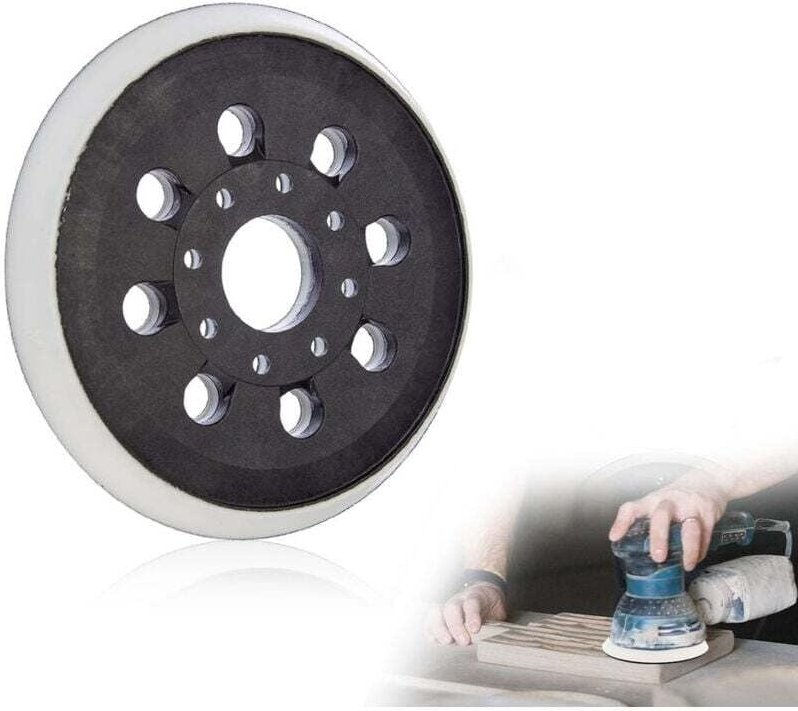 125 mm Klett-Schleifpad, kompatibel mit Bosch pex 300 ae, 400 ae, 4000 ae, 125 mm, Exzenterschleifer von Poweka