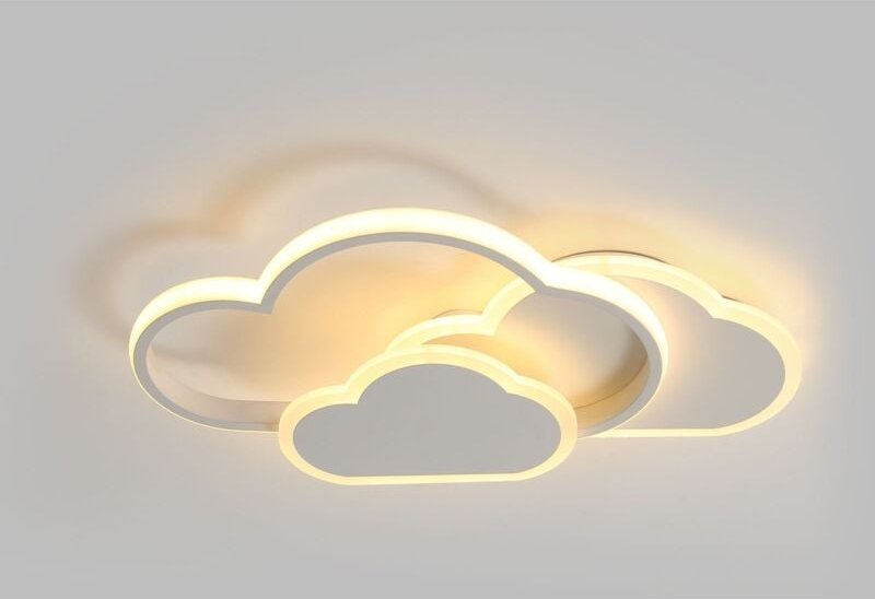 GOECO LED Deckenleuchte Modernes Design Warmweiß 3000K Kreative Wolkenformen Deckenlampe Für Wohnzimmer Schlafzimmer Ess...