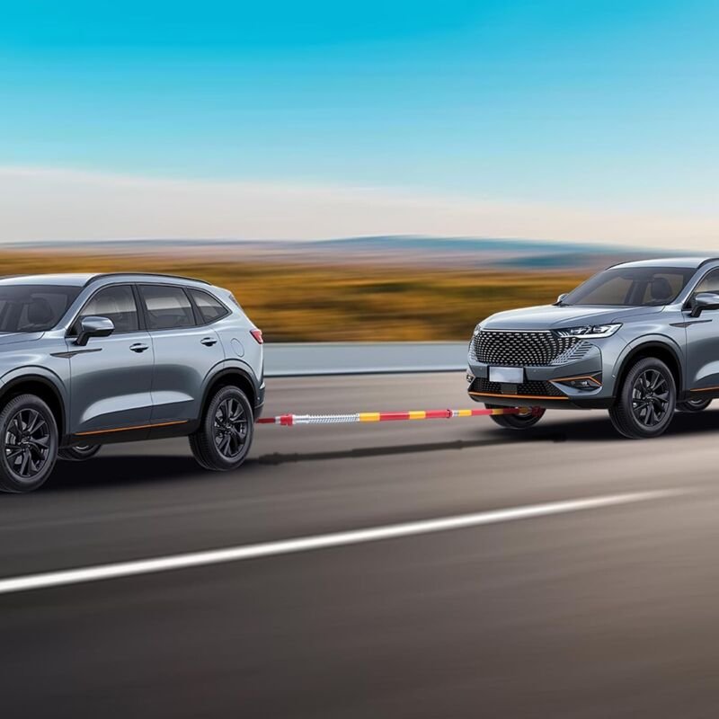 Abschleppstange 8T Tragfähigkeit - Abschleppstange für Pkw und Anhängerkupplung - Universell für Kfz, SUV, LKW, Geländew...