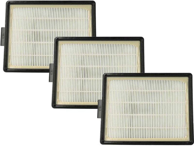 3x Staubsaugerfilter kompatibel mit Rainbow Rexair E2, e Staubsauger - HEPA-Filter/Faltenfilter Schwarz Weiß - Vhbw