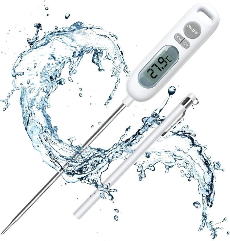 Digitales Küchenthermometer, 3 Sekunden, sofort ablesbar, für Fleisch, Grill, Lebensmittel, Ofen, Flüssigkeiten, Öl, Was...