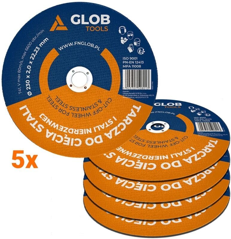 GLOB TOOLS Stahl-Trennscheibe 230x2,0x22,23mm