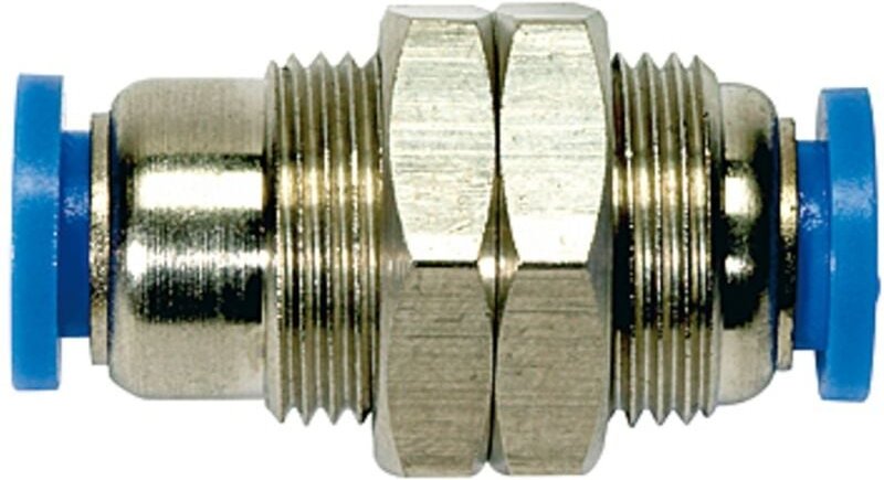 Riegler Gerade Schott-Steckverbindung »Blaue Serie«, M22x1,0, Schl.-Ø 12